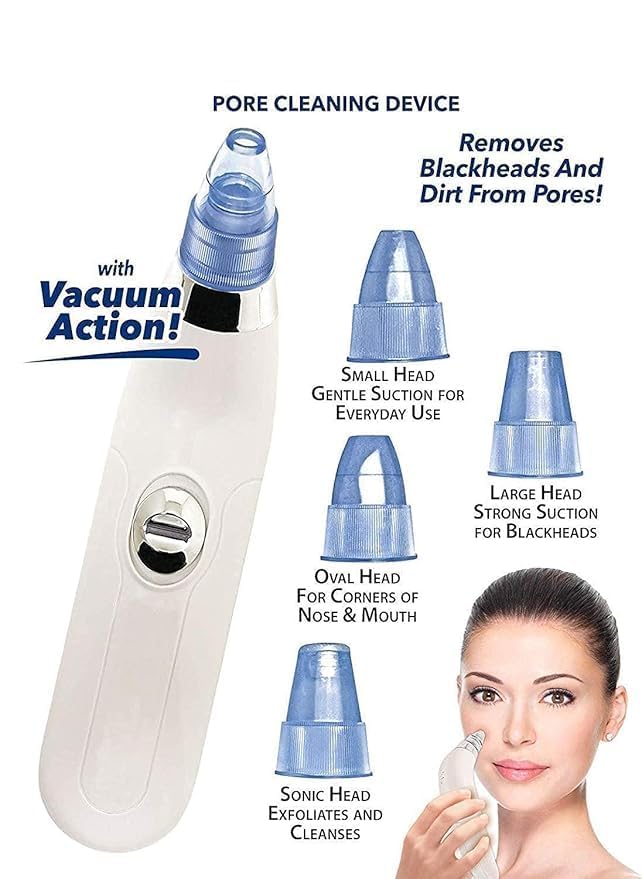 BINSBARRY 4 in 1 Multi-Function Blackhead Whitehead Extractor Remover Device, Skin Cleaner, Pimple Removal Tool, Acne Pimple Pore Cleaner Vacuum Suction... - Image 4