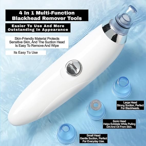 BINSBARRY 4 in 1 Multi-Function Blackhead Whitehead Extractor Remover Device, Skin Cleaner, Pimple Removal Tool, Acne Pimple Pore Cleaner Vacuum Suction... - Image 5