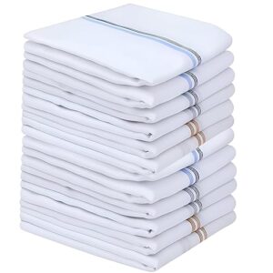 Men's Cotton Handkerchief - Pack of 12 Soft & Durable Hankies for Men