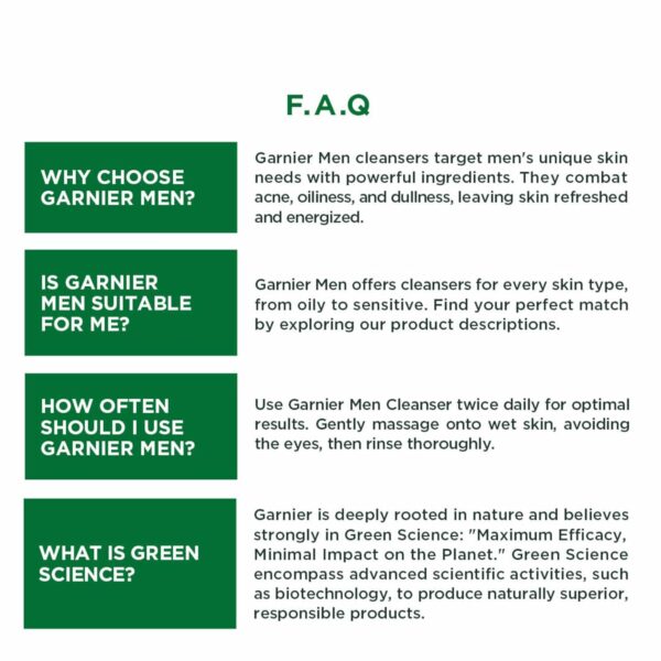 Garnier Men, Face Wash, - Image 3