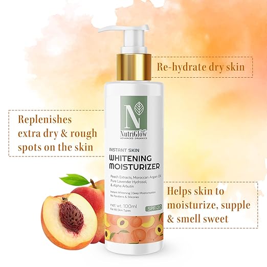 NutriGlow Moisturizer SPF 20 With Pure Lavender Oil For Deep Moisturization, All Skin Types, 100ml - Image 2